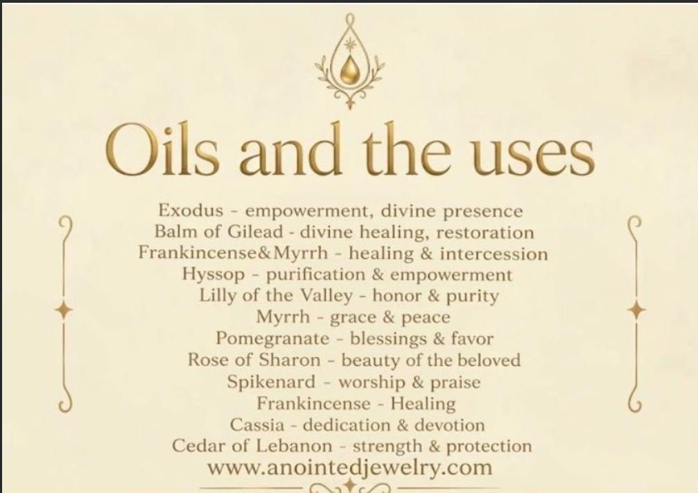 Oils and their spiritual uses guide